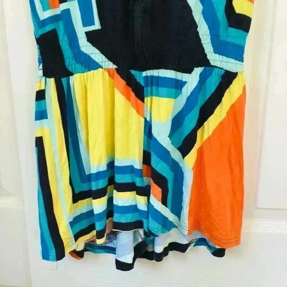 BUFFALO David Bitton Unique Colorful Geometric Y2K Print Sleeveless Rompers - Picture 3 of 6